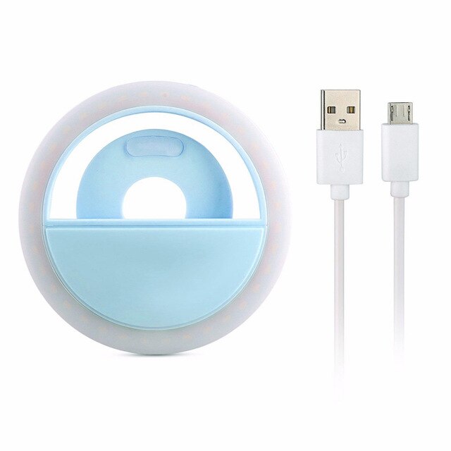 Selfie- USB Charge Ring Light Portable Flash Led Camera Phone Light