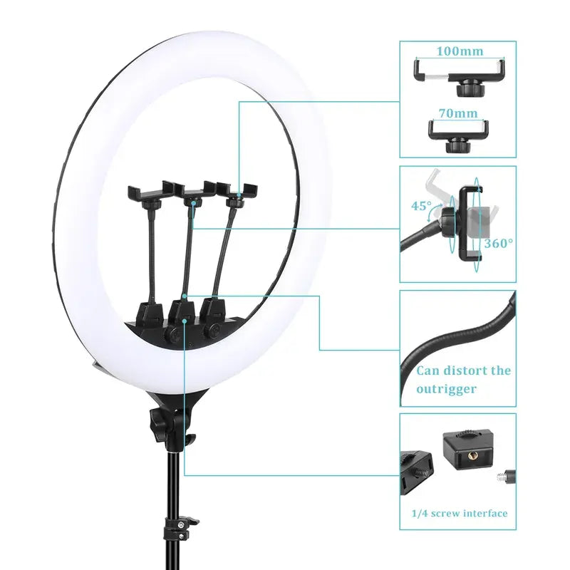 Illuminator Pro Volume ll-22" LED Light Rings 3200-6500K for Photo Studio Shooting with Tripod