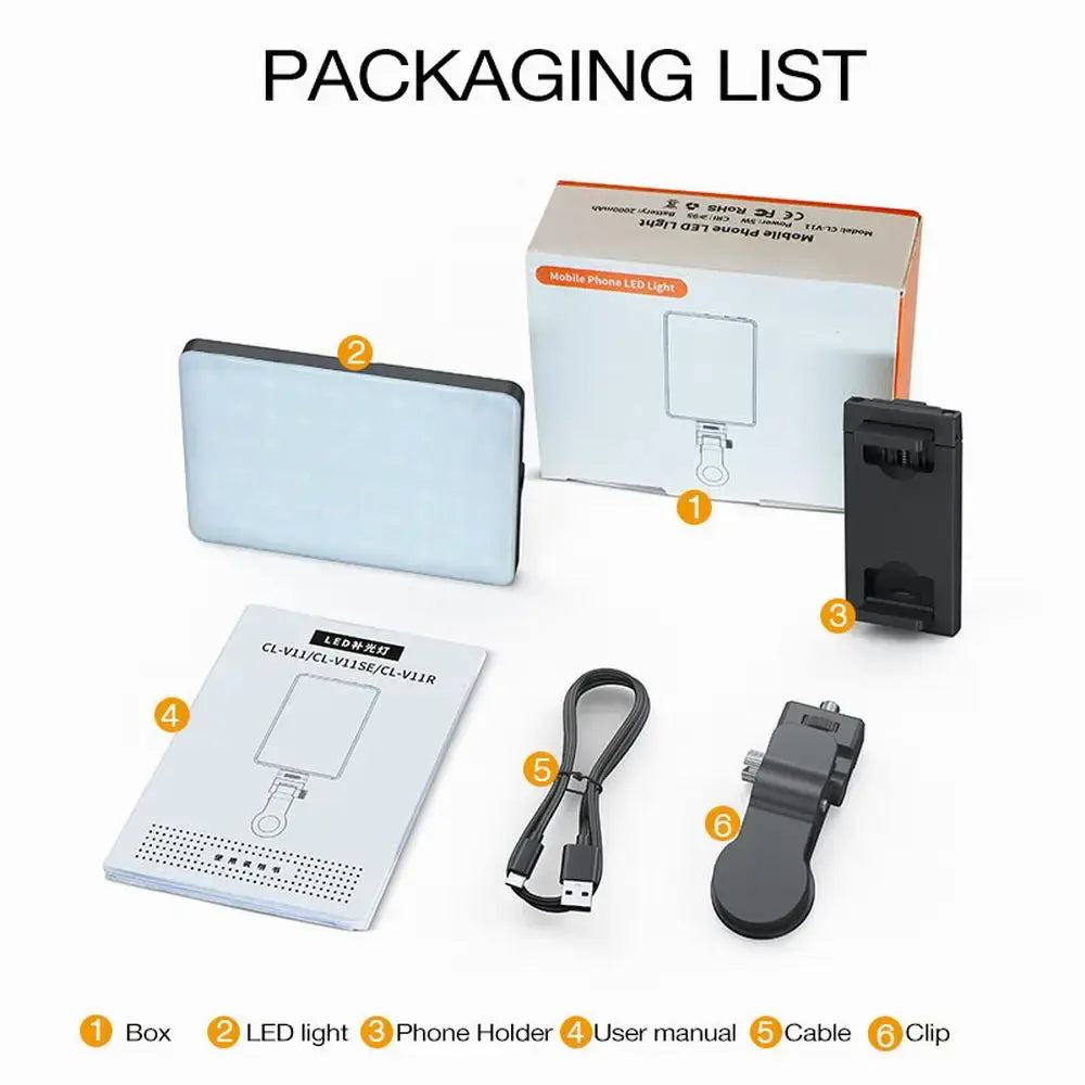 JP Photography Lighting Kit Fill Light for Studio Lights Selfie w/ Clip