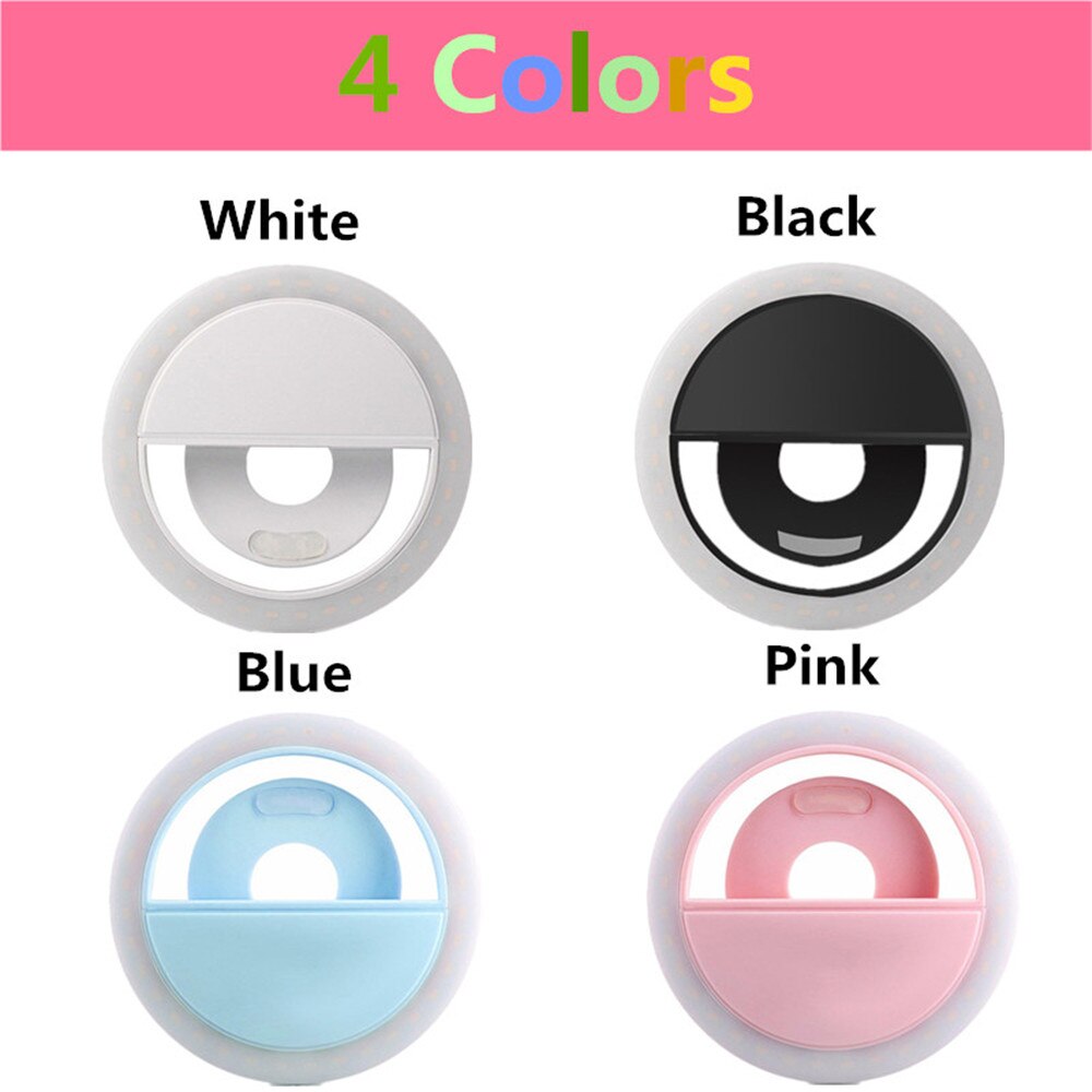 Selfie- USB Charge Ring Light Portable Flash Led Camera Phone Light