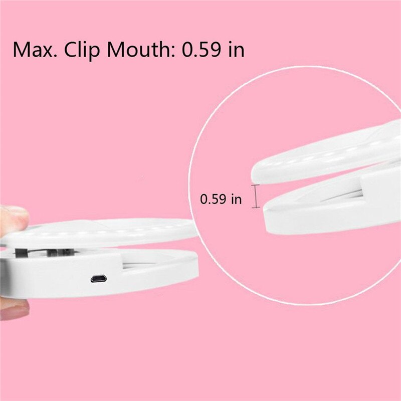 Selfie- USB Charge Ring Light Portable Flash Led Camera Phone Light