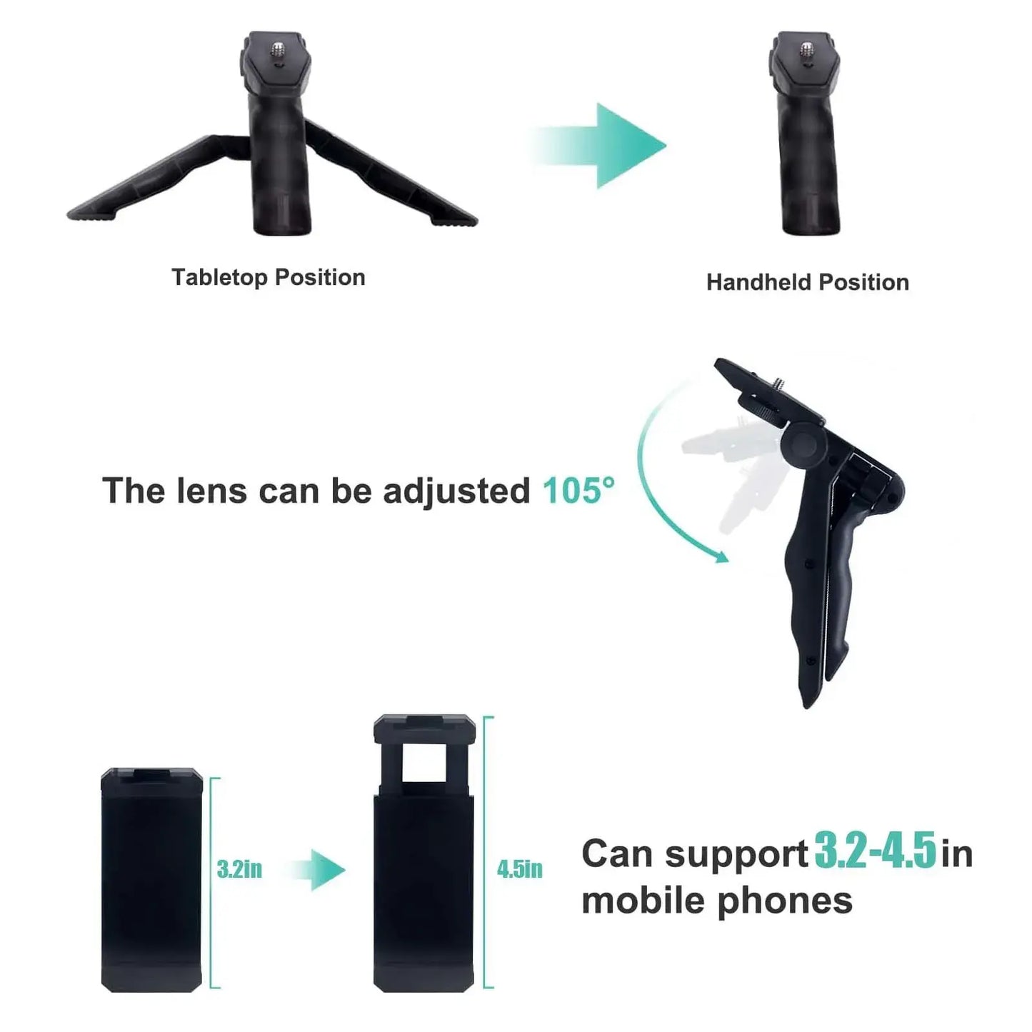 Vivo Smartphone Vlogging Kit for iPhone Android with Tripod Mini Microphone Starter Vlog kit for Youtube