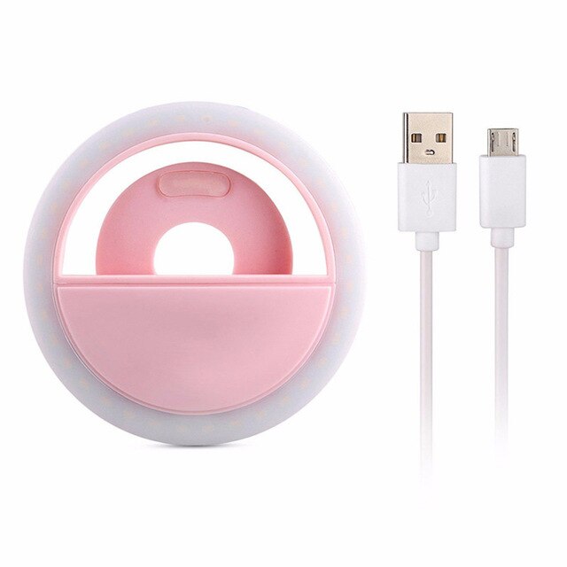 Selfie- USB Charge Ring Light Portable Flash Led Camera Phone Light