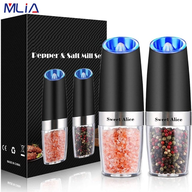 Electric Pepper Mill Stainless Steel Set