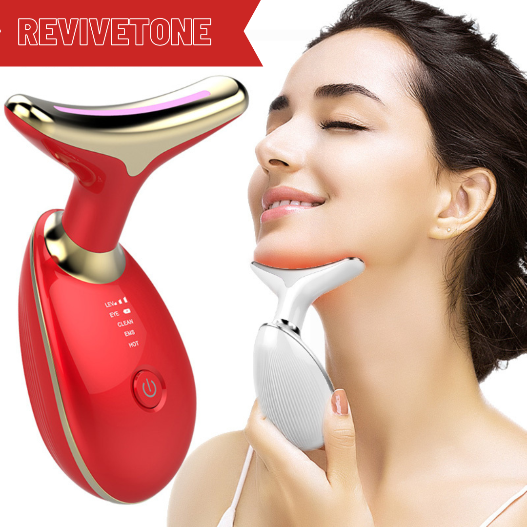 ReviveTone: The Ultimate Microcurrent Face and Neck Massager for a Youthful Glow